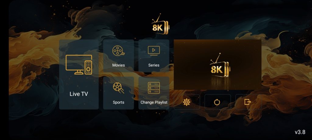 select Live TV, Movies, or Series